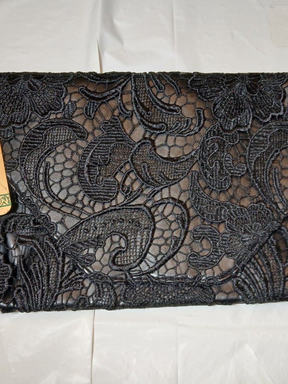 Jessica Simpson Black Envelope Clutch Purse Lace NWT